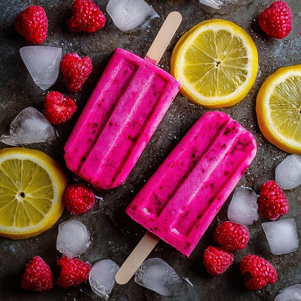 3-Ingredient Keto Raspberry Lemon Popsicles Recipe - Recipe Image