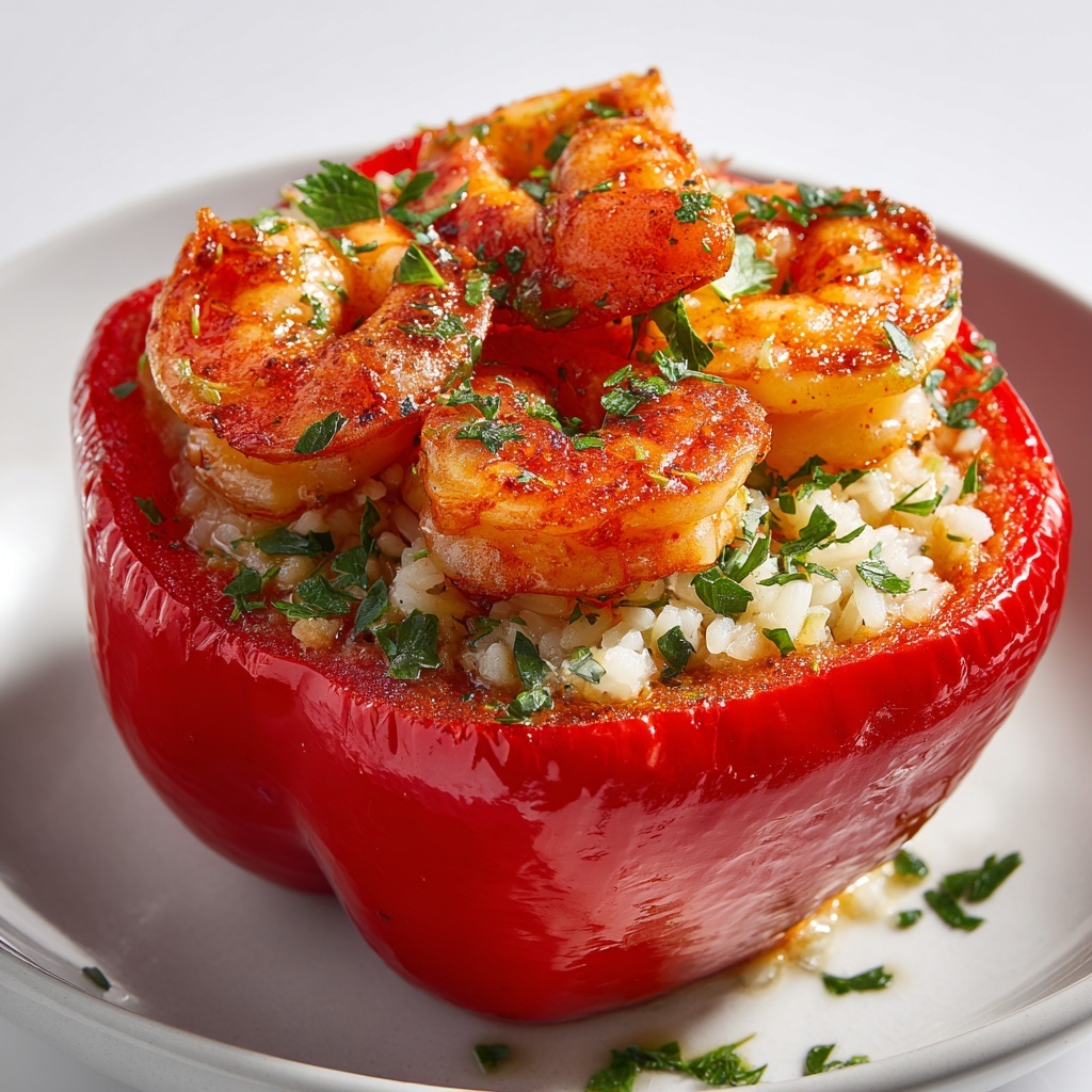Crab and Shrimp Stuffed Bell Peppers Recipe - Recipe Image