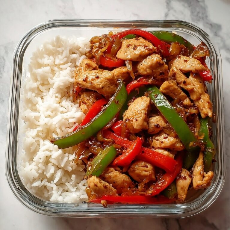 Spicy Pepper Chicken Stir-Fry with Rice Recipe