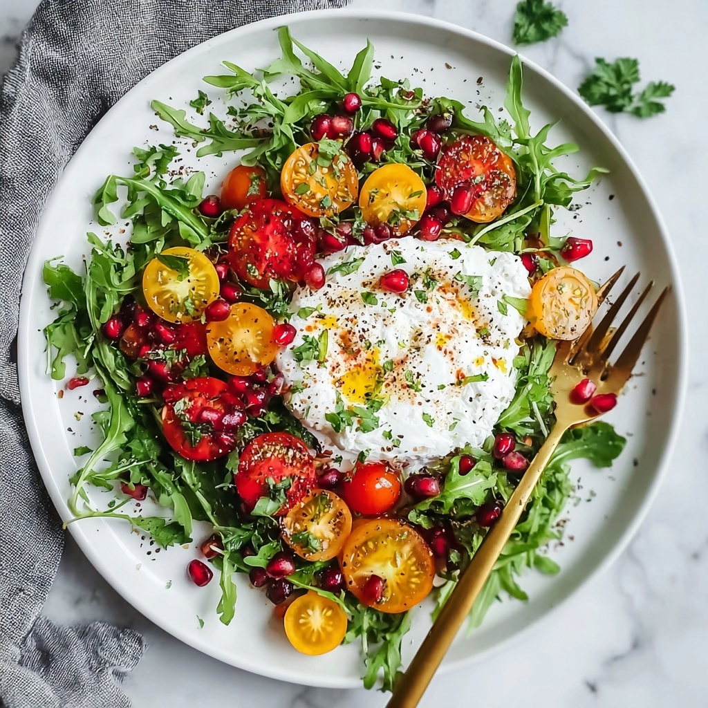 Tomato Pomegranate Burrata Salad Recipe - Recipe Image